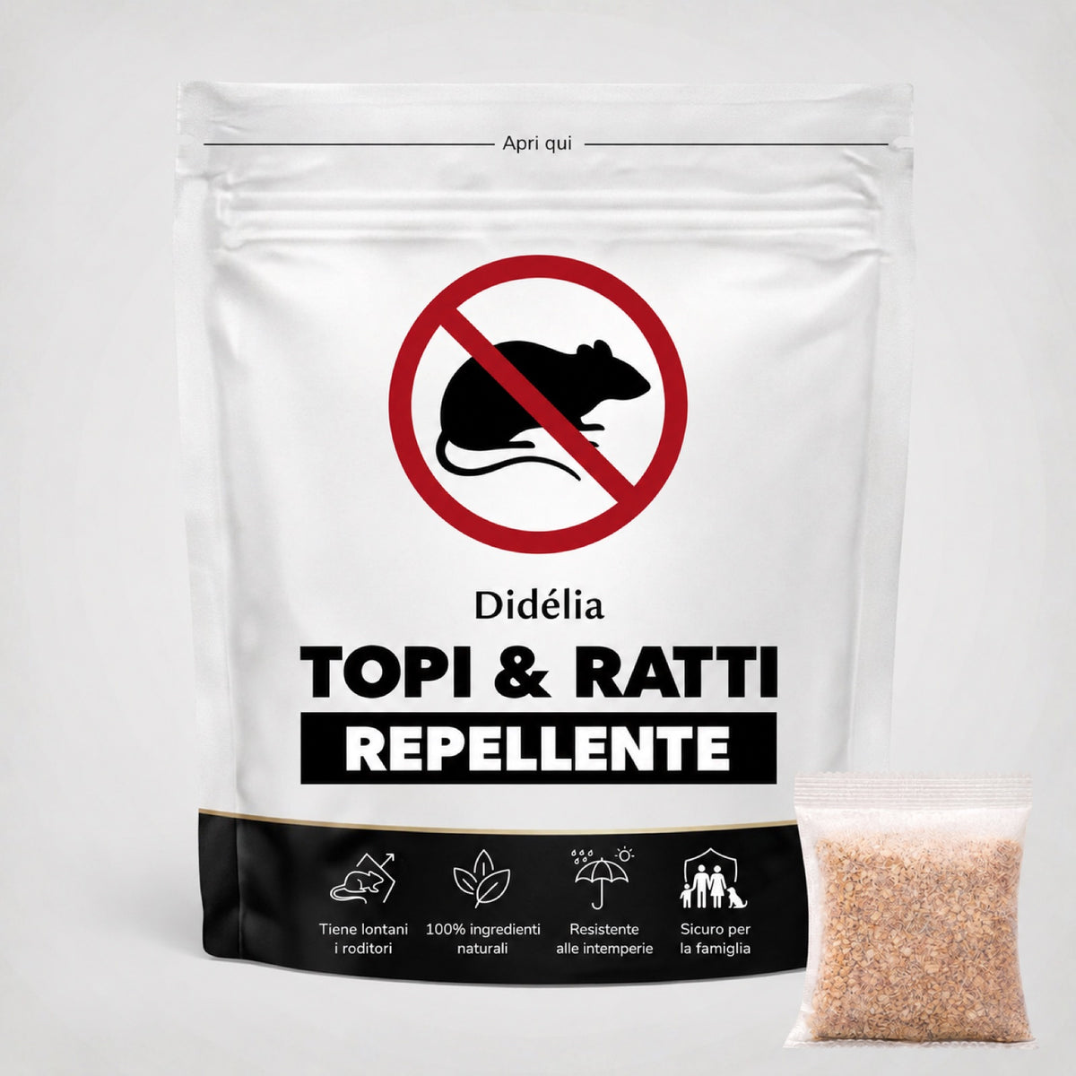 Scaccia™ — Il Sacchetto Repellente Naturale contro Topi e Ratti