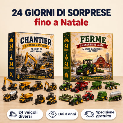 Calendario dell'Avvento con 24 Veicoli in Miniatura™ — 24 Giorni di Sorprese fino a Natale