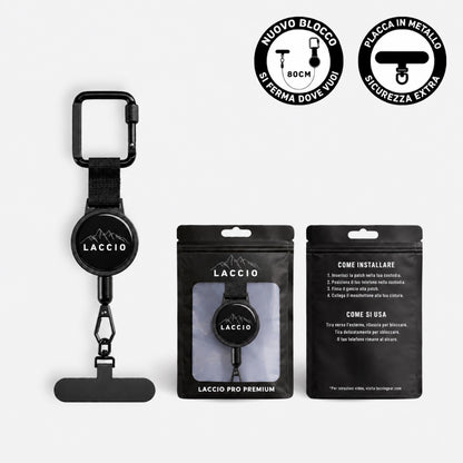 Laccio™ — Il Porta Telefono Retrattile con Moschettone