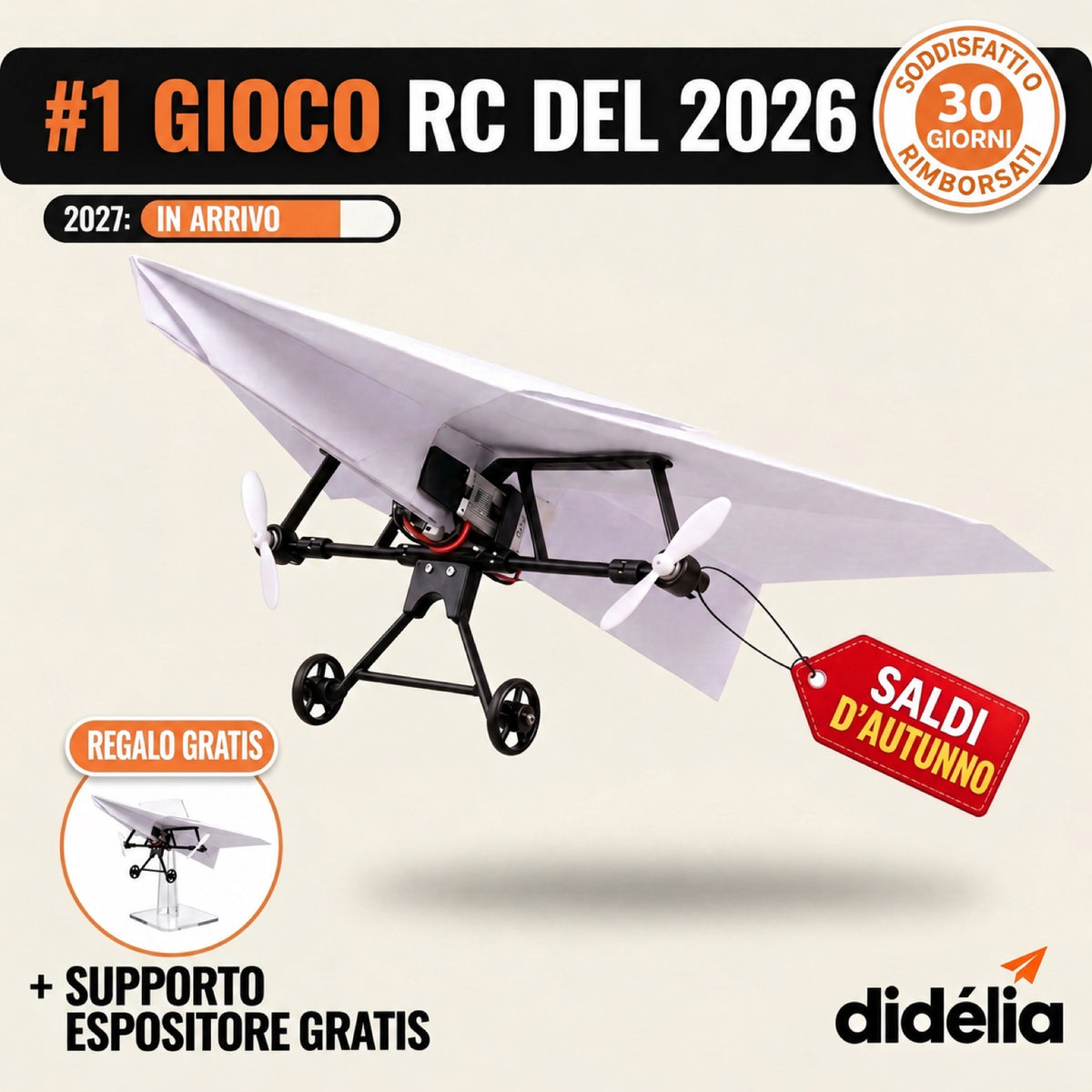 PaperFlight™ — Il Kit per Trasformare un Foglio di Carta in un Aereo Telecomandato