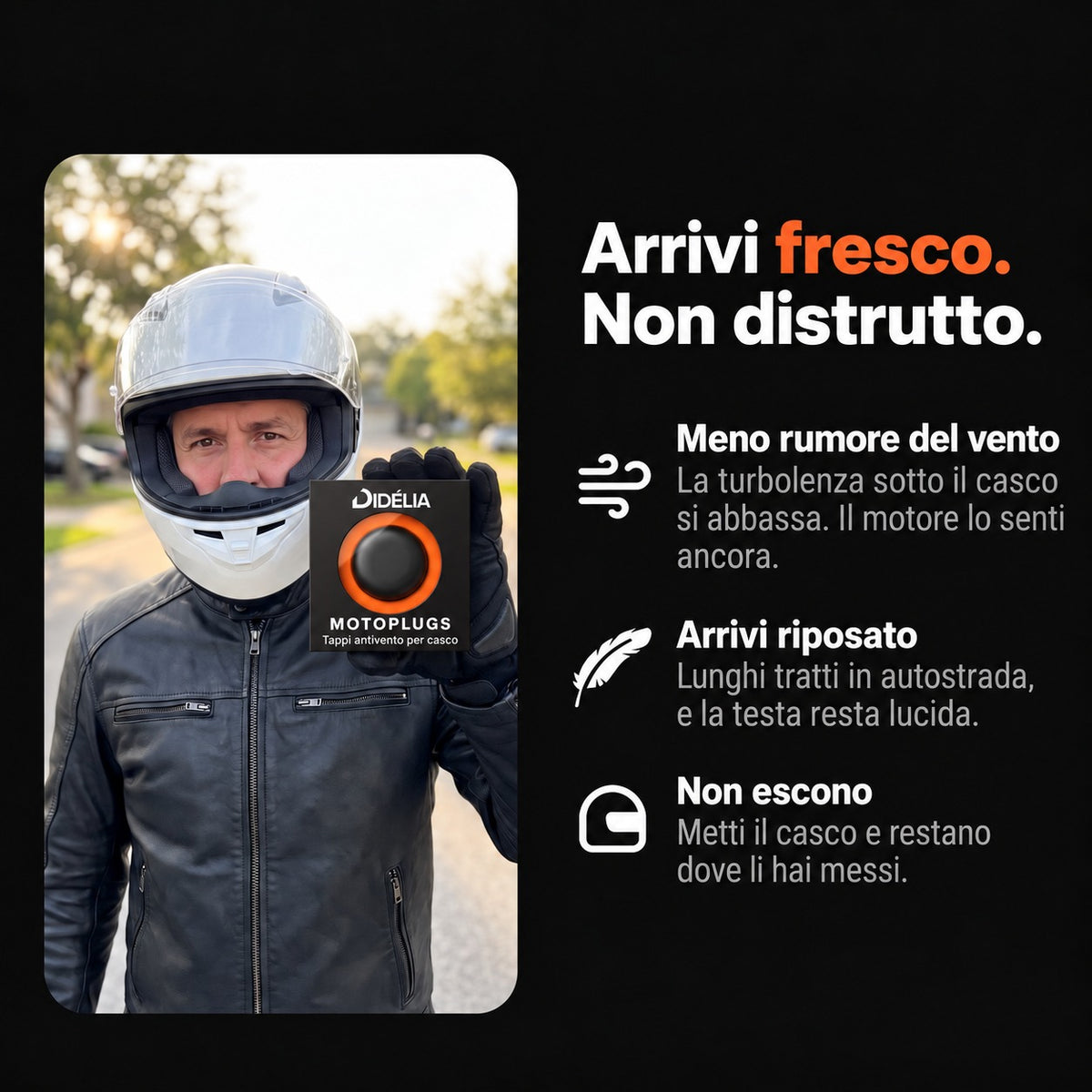 MotoPlugs™ — Tappi antivento per casco