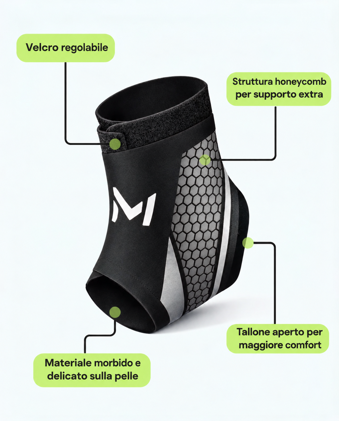 Tenax™ — Cavigliera Sportiva a Compressione