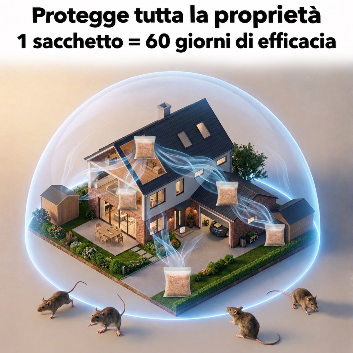Scaccia™ — Il Sacchetto Repellente Naturale contro Topi e Ratti