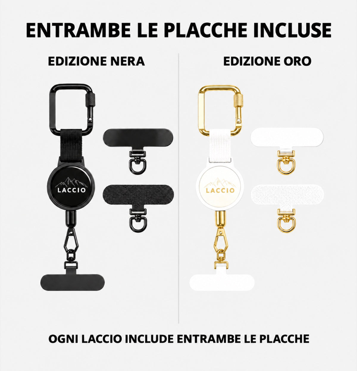 Laccio™ — Il Porta Telefono Retrattile con Moschettone