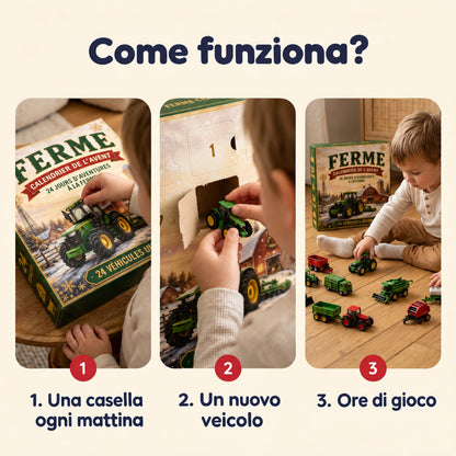 Calendario dell'Avvento con 24 Veicoli in Miniatura™ — 24 Giorni di Sorprese fino a Natale