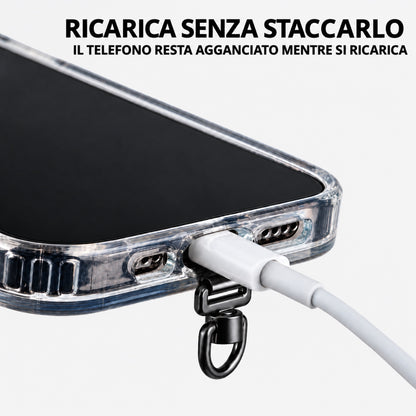 Laccio™ — Il Porta Telefono Retrattile con Moschettone