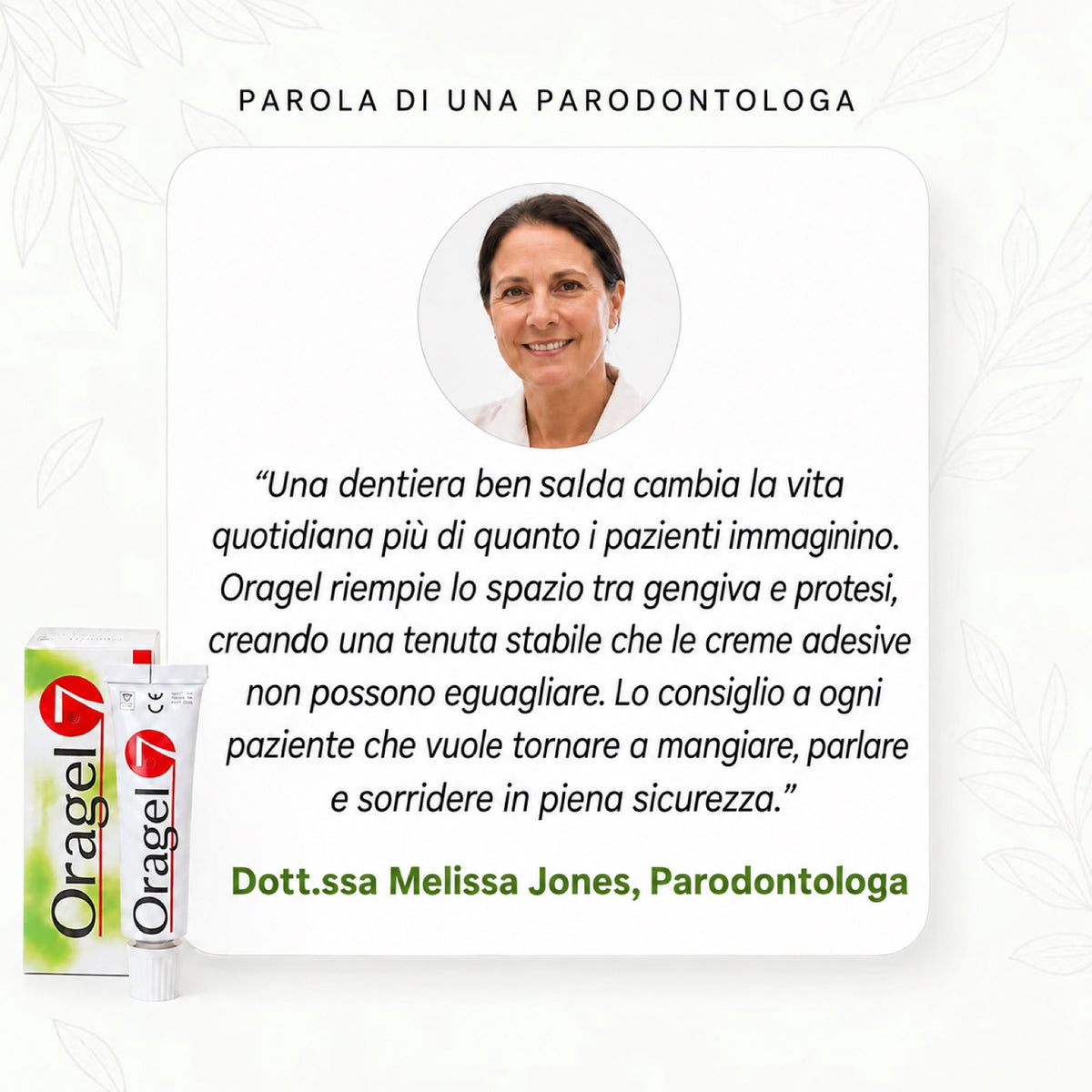 Oragel™ — Dentiera Ferma al 100%, Tenuta Sicura Tutto il Giorno