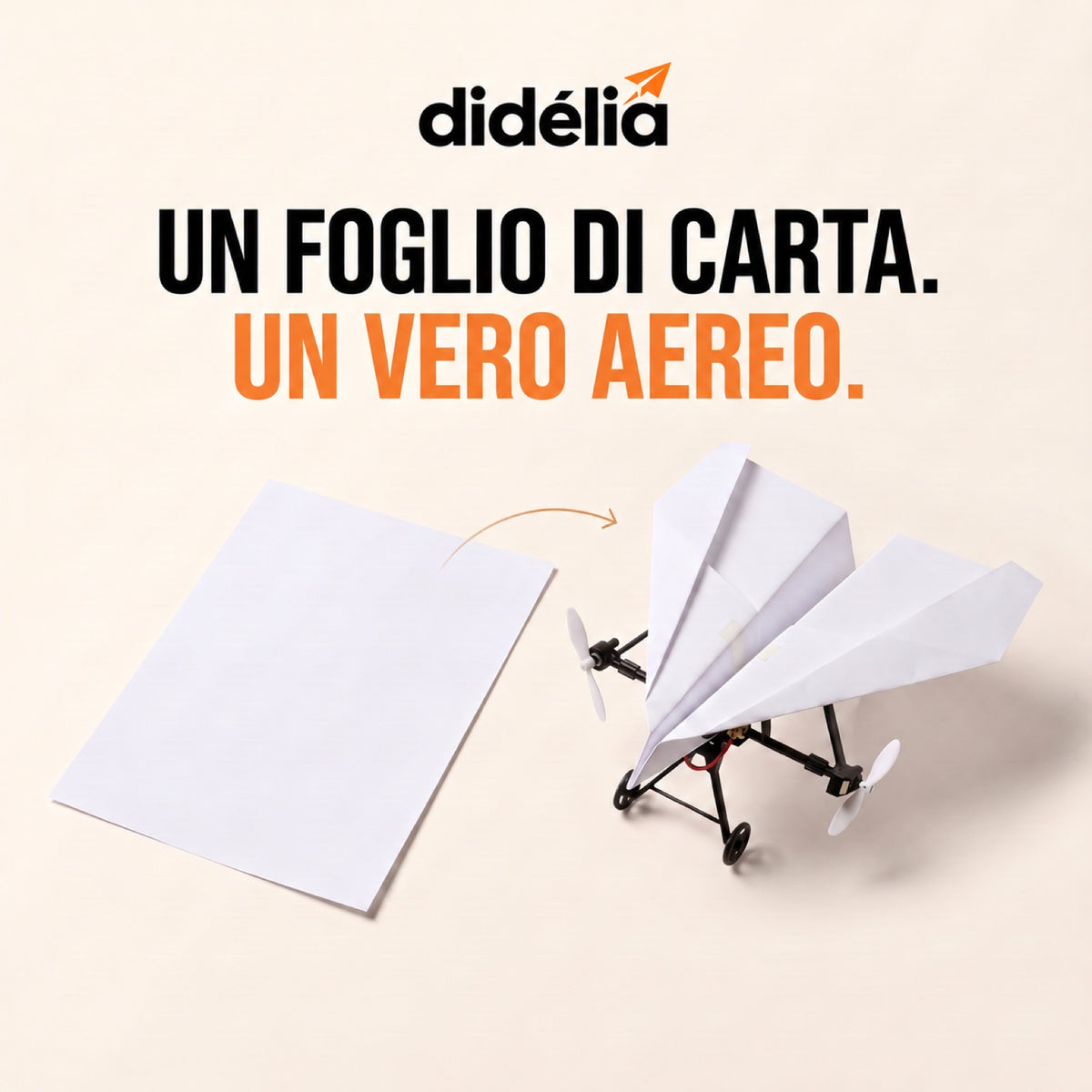 PaperFlight™ — Il Kit per Trasformare un Foglio di Carta in un Aereo Telecomandato