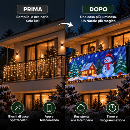 Scintilla™ — La Tenda LED Animata che Trasforma la Tua Casa a Natale