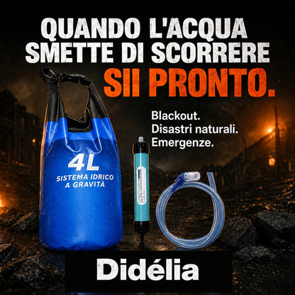 Kit di Sopravvivenza™ — Il Sistema di Filtrazione dell'Acqua a Gravità da 4L