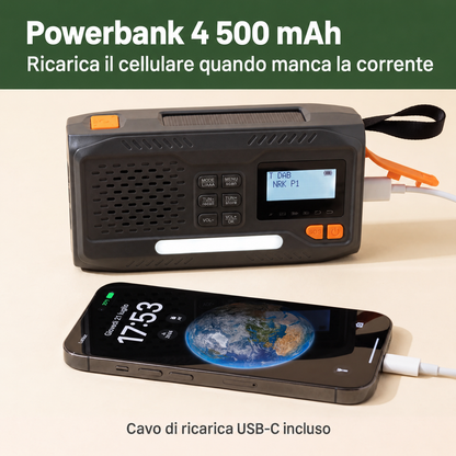 Segnale™ — Radio d'Emergenza DAB/DAB+ con Powerbank
