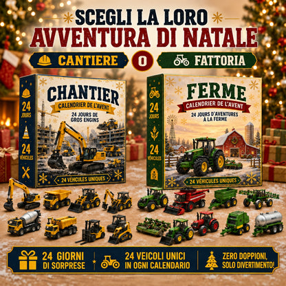 Calendario dell'Avvento con 24 Veicoli in Miniatura™ — 24 Giorni di Sorprese fino a Natale