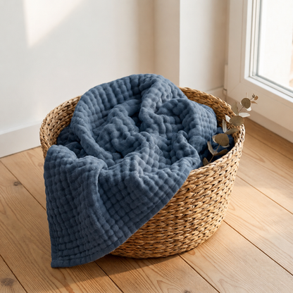 Cotton muslin blanket