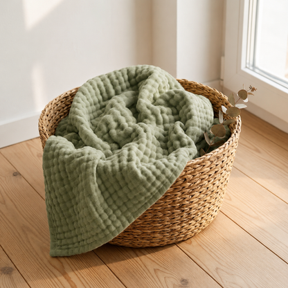 Cotton muslin blanket