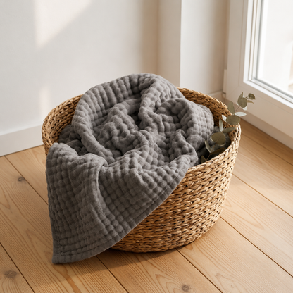 Cotton muslin blanket