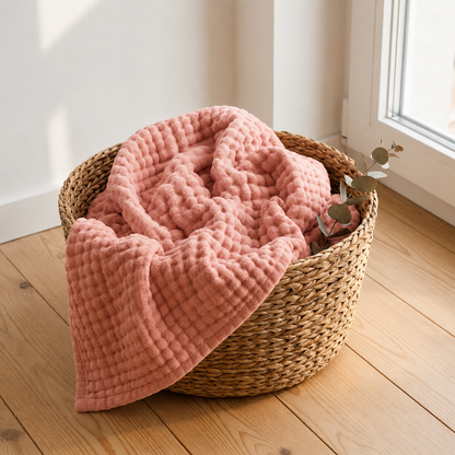 Cotton muslin blanket