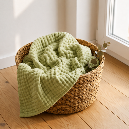 Cotton muslin blanket