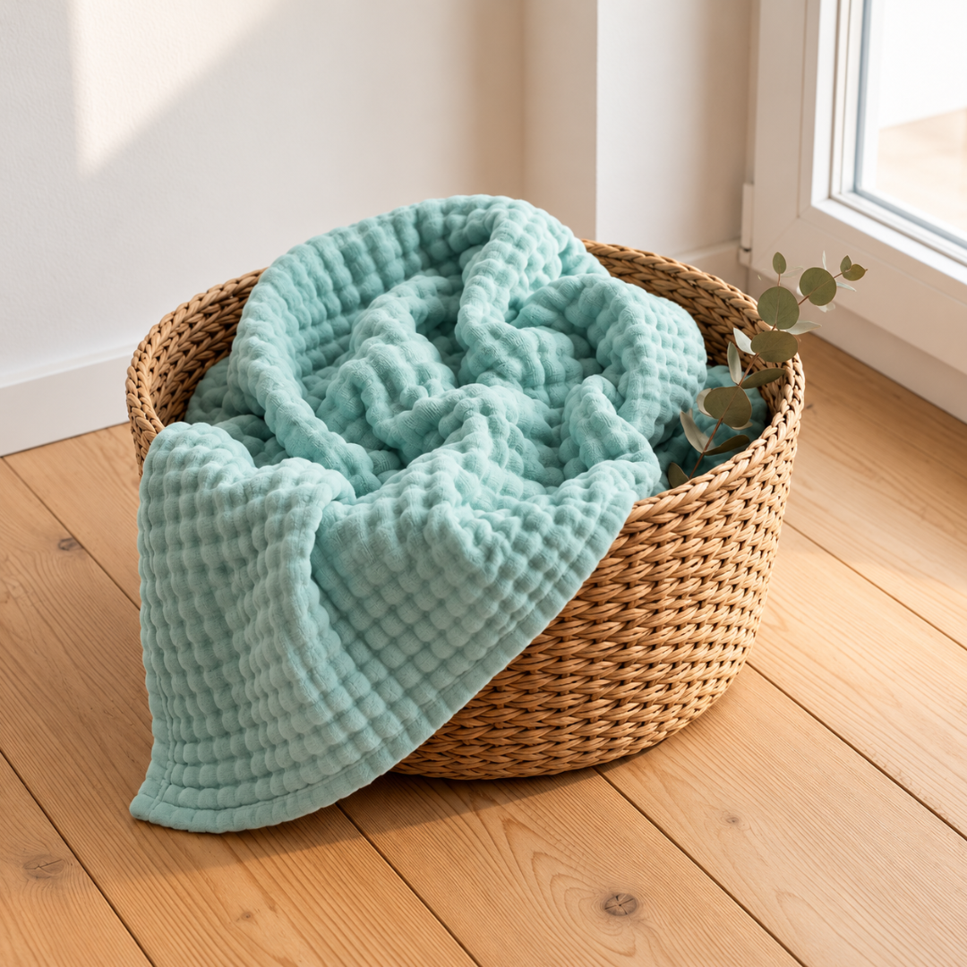 Cotton muslin blanket