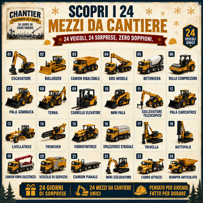 Calendario dell'Avvento con 24 Veicoli in Miniatura™ — 24 Giorni di Sorprese fino a Natale
