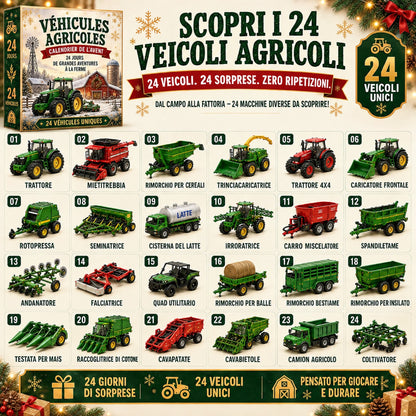 Calendario dell'Avvento con 24 Veicoli in Miniatura™ — 24 Giorni di Sorprese fino a Natale