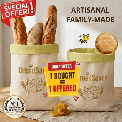 BreadSaver™ - Natural Beeswax Bread Bag