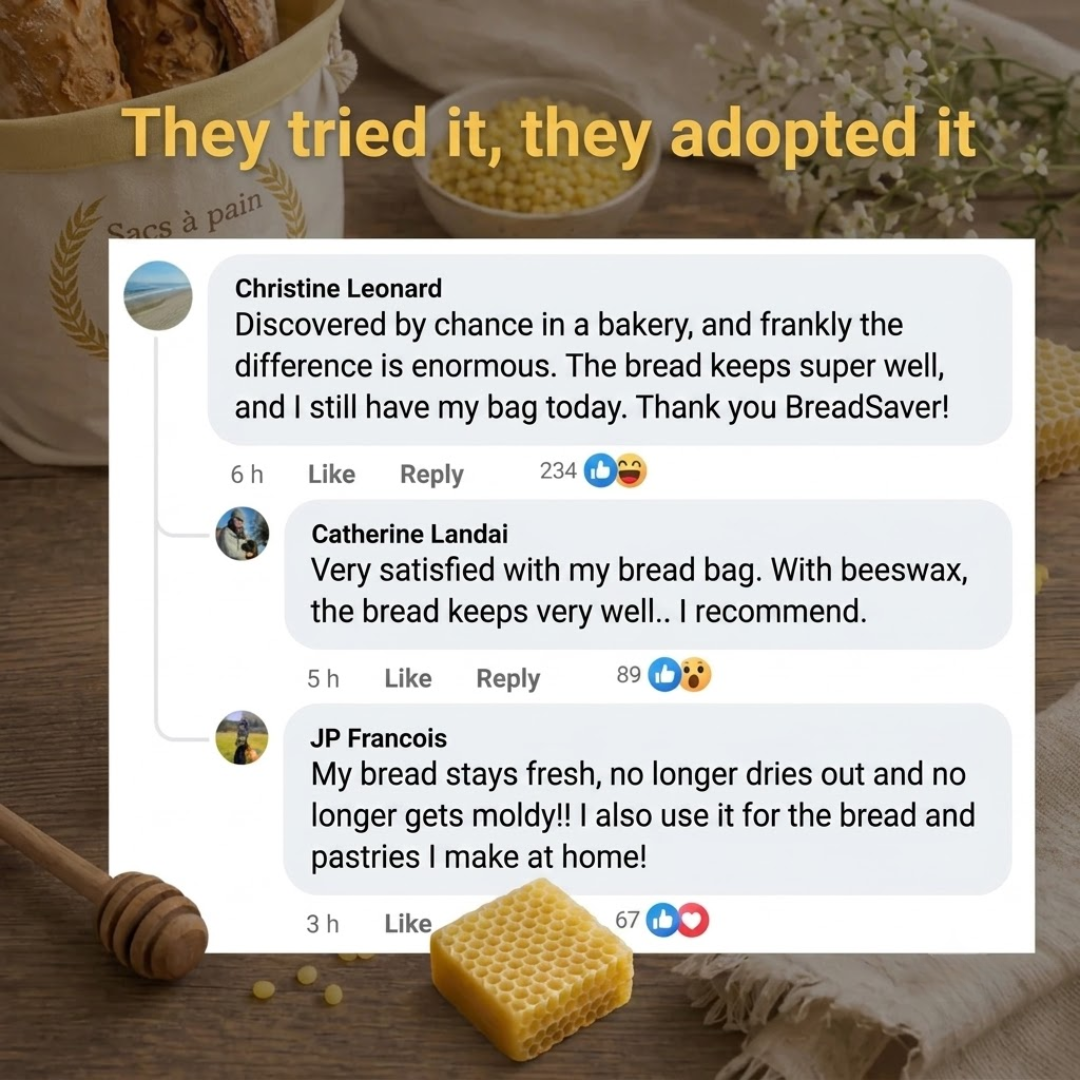 BreadSaver™ - Natural Beeswax Bread Bag