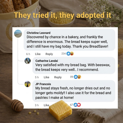 BreadSaver™ - Natural Beeswax Bread Bag