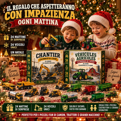 Calendario dell'Avvento con 24 Veicoli in Miniatura™ — 24 Giorni di Sorprese fino a Natale