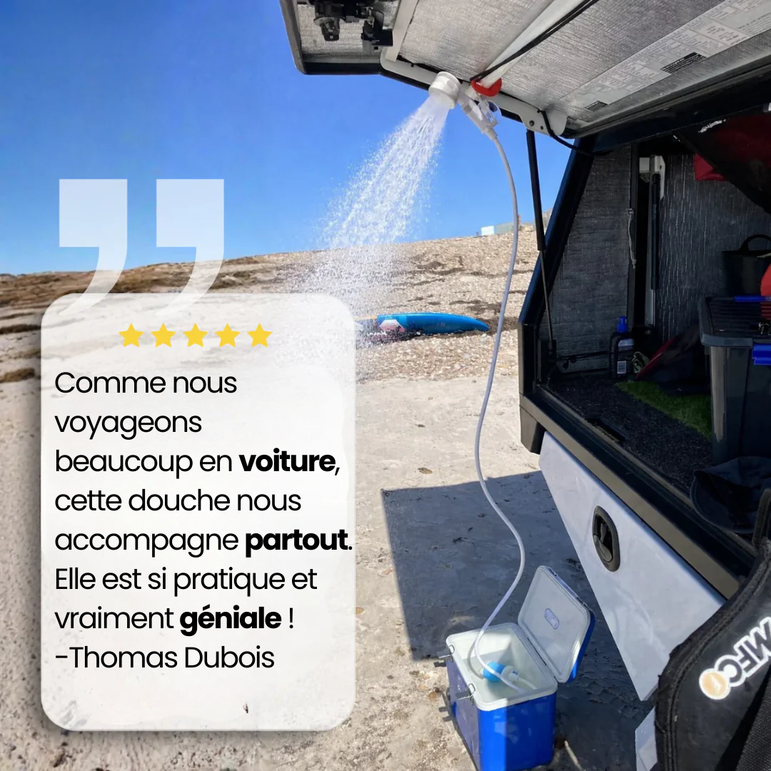 Pompe à eau portable : kit avec tuyau et embouts