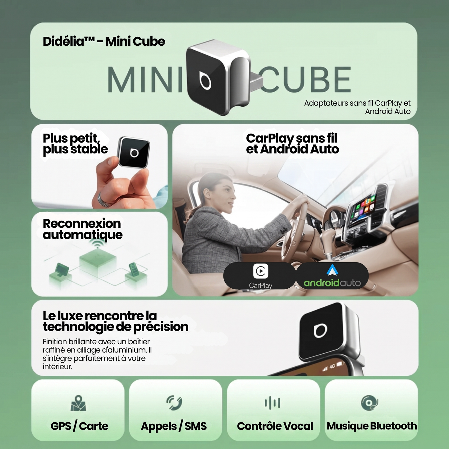 Didélia™ - Mini Cube Carplay & Android Auto