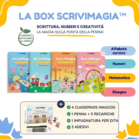 ScriviMagia™ – Quaderni Magici Riutilizzabili per Bambini
