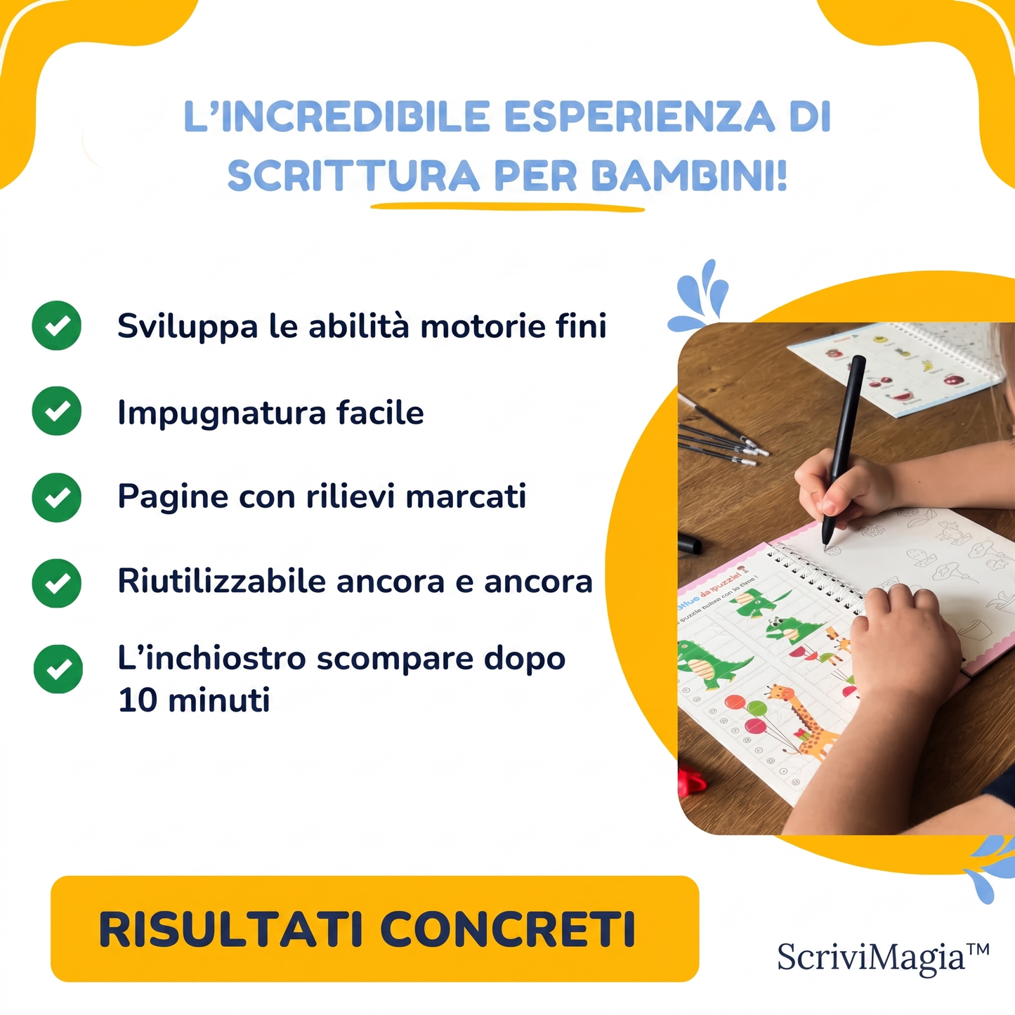 ScriviMagia™ – Quaderni Magici Riutilizzabili per Bambini