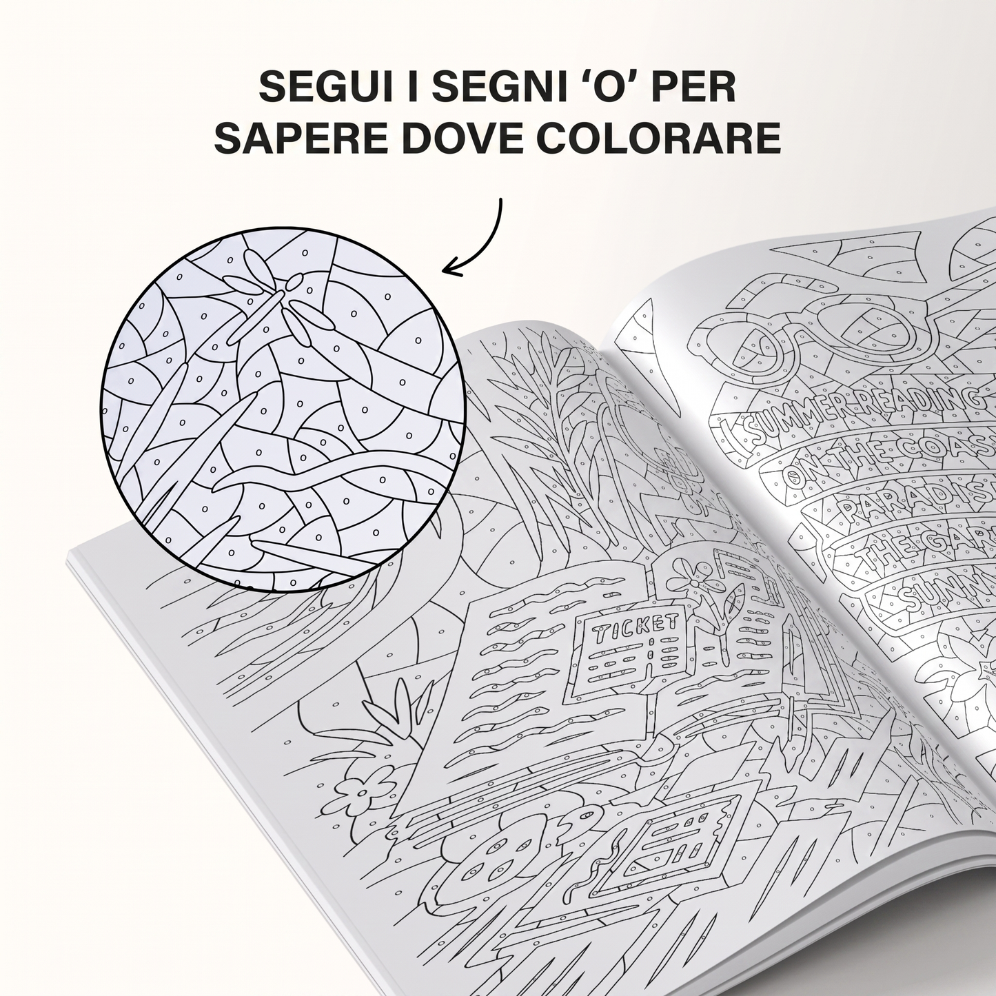 MioMomento™ - Libro da Colorare Monocromatico per Adulti